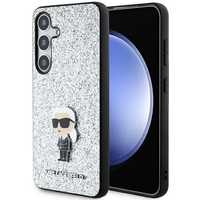 Etui Ochronne Karl Lagerfeld Glitter Ikonik Srebrne Samsung S24+