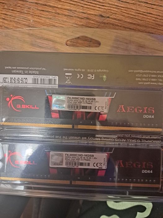 Pamięć RAM G-skill Aegis 2x8 gb 3000 mhz ddr4.