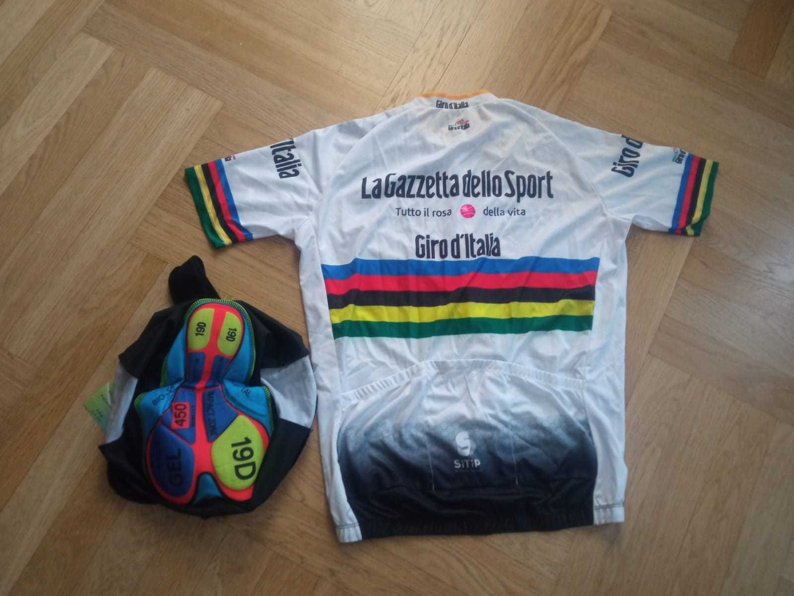 Strój rowerowy komplet kolarski na rower elastyczny spodenki koszulka