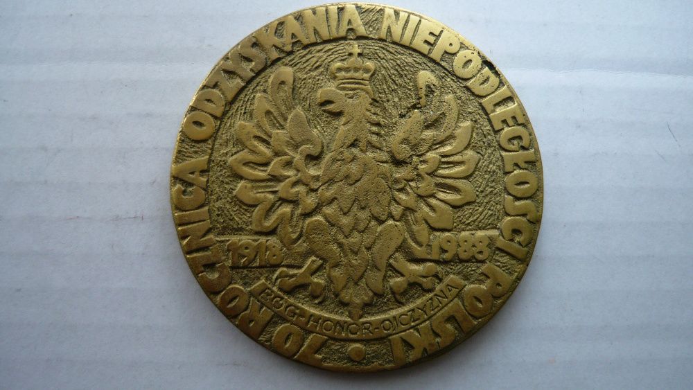 Medal Józef Piłsudski Pierwszy Marszałek Polski 70 niepodległości 1988