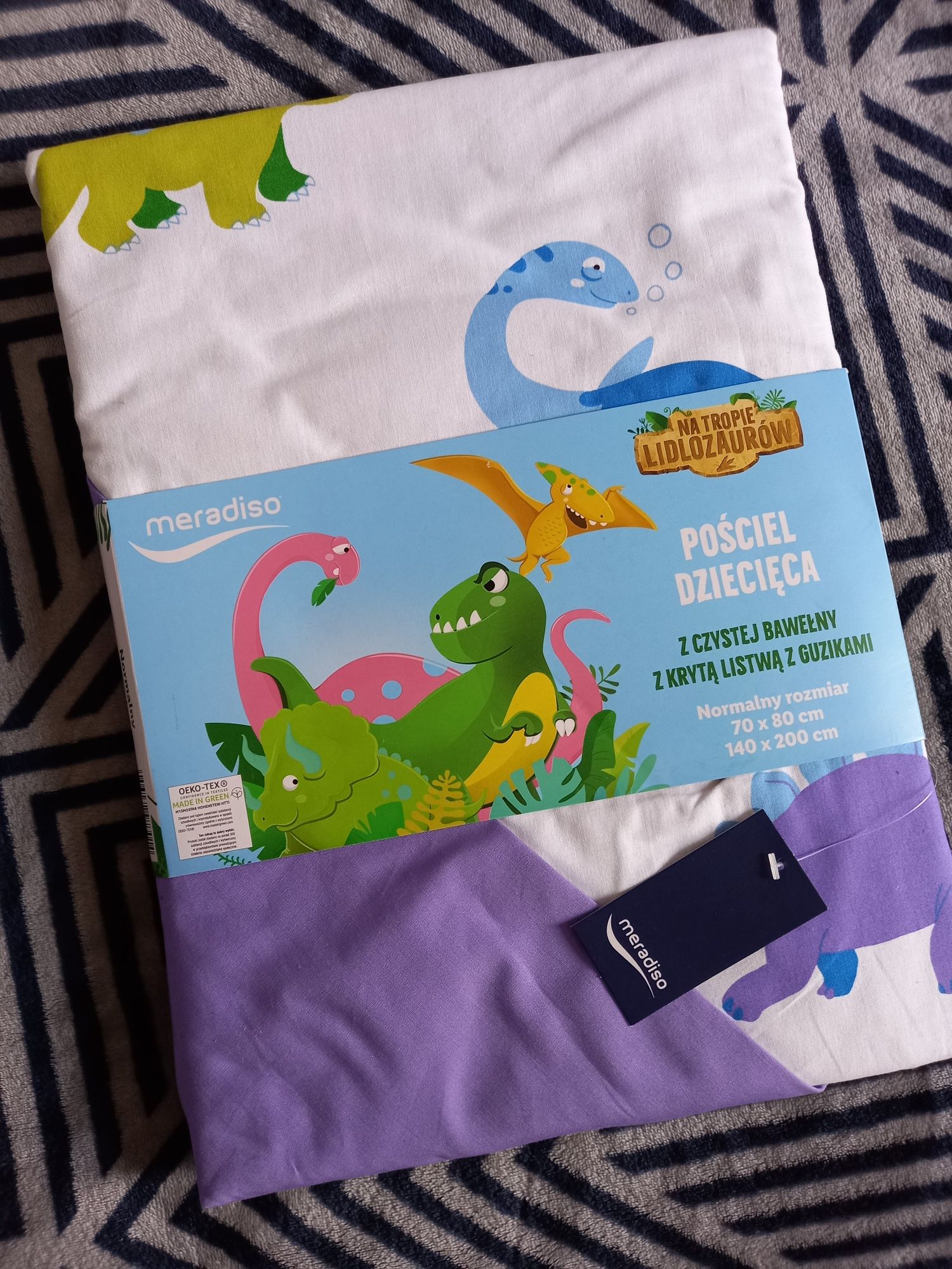 NOWA pościel komplet pościeli lidlozaury dinozaury meradiso lidl 140