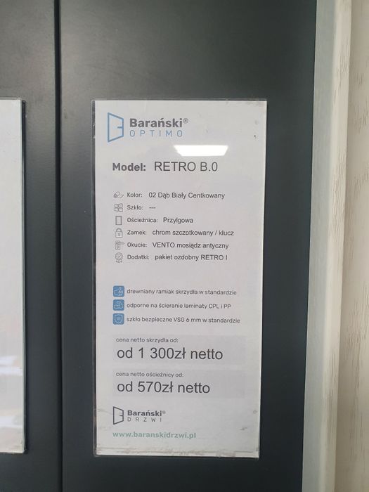 Drzwi wewnętrzne Barański z ekspozycji