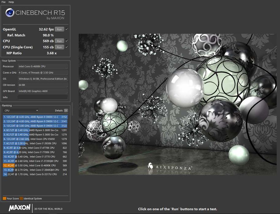 CPU Intel® Core™ i5-4690k, 6 Mb memória Cache, até 3.9GHz, socket 1150