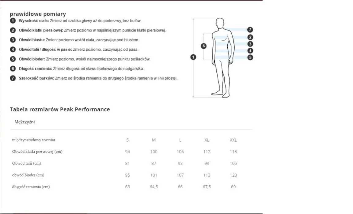 Nowa koszulka Peak Performance w kolorze czerwonym rozmiar M