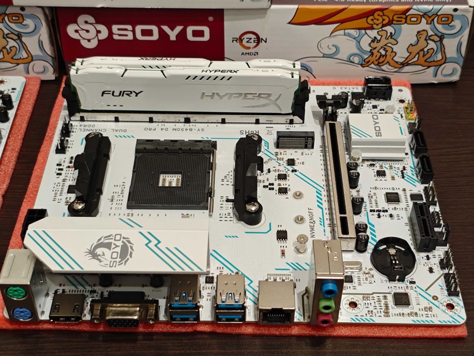 Комплект AM4 SOYO B450M D4 PRO + R5 3600 + 16GB DDR4 / cooler Aigo 400