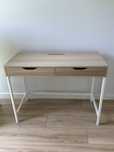 Biurko Ikea model Alex biala bejca biale nogi 100 x 48 cm stan idealny