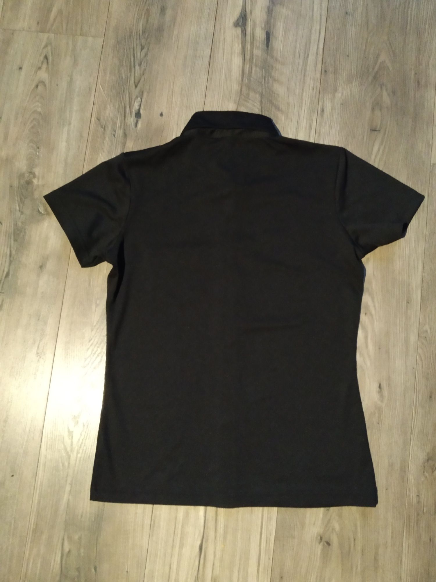 Bluzka damska czarna rozpinana/ koszula krótki rękaw, rozm. 34/XS,
