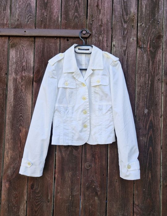 Marc Cain komplet garnitur bawełna len lato 36r