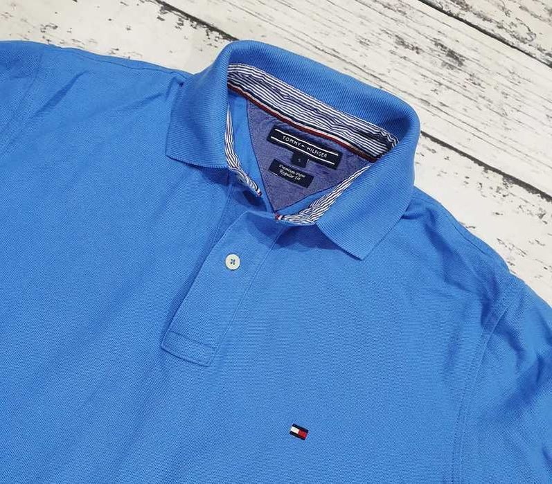 Tommy Hilfiger * regular fit * koszulka polo * niebieska * męska * S
