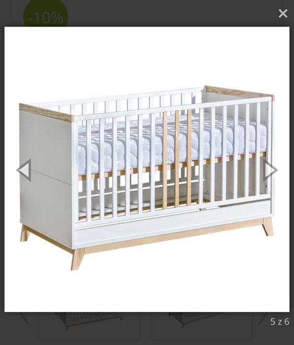 Łóżeczko Nordik 70x140 z funkcją tapczaniku