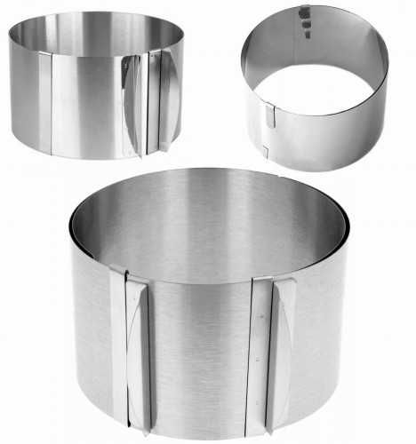 FORMA OKRĄGŁA REGULOWANA DO CIASTA Tortownica Rant Wys. 15cm/16-30cm