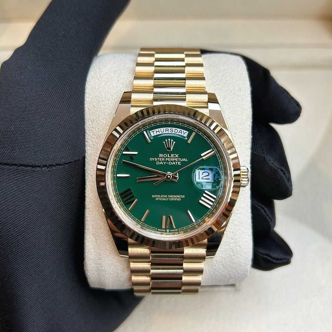 Rolex Day-Date 40mm золото/зелене