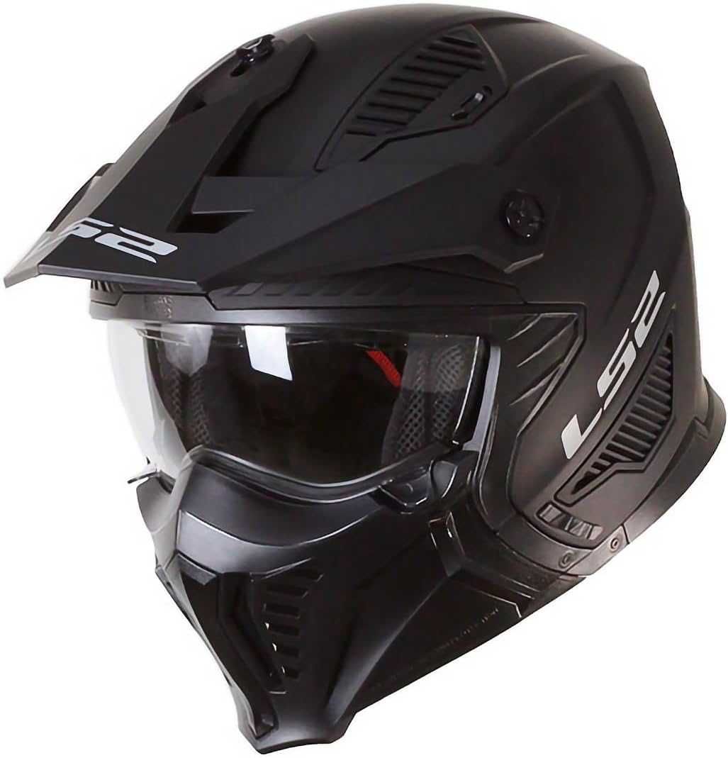LS2, crossoverowy kask motocyklowy DRIFTER solid mat black 2206, L