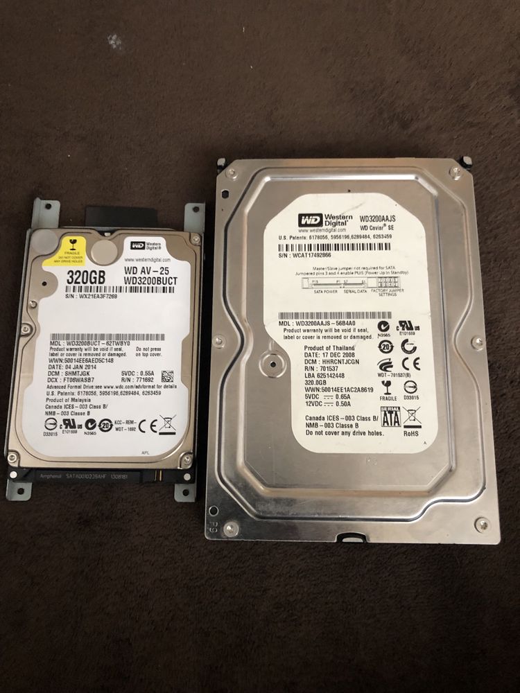 Hdd 2.5 3.5 320гб жосткі диски для пк