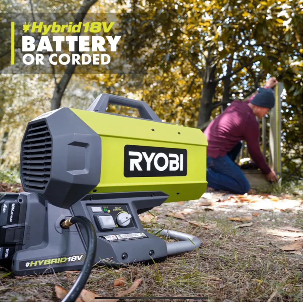 Газовая гибридная аккумуляторная пушка RYOBI PCL801B 18v ONE+, 230v