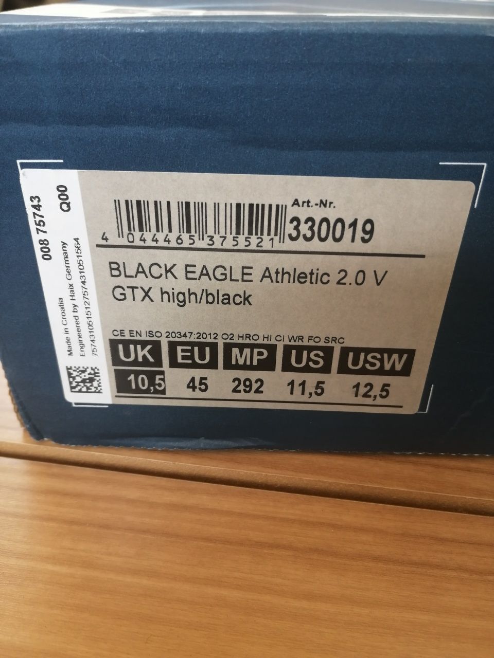 Botas Haix Black Eagle Athletic 2.0 V GTX high