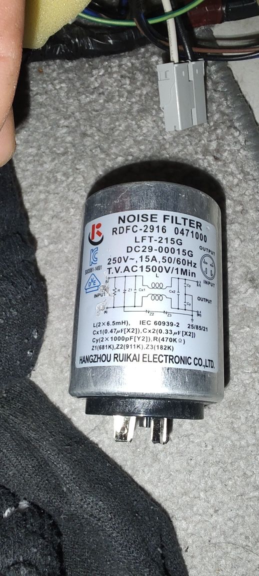 Filtr przeciwzakłóceniowy Noise Filter Pralka Suszarka Samsung