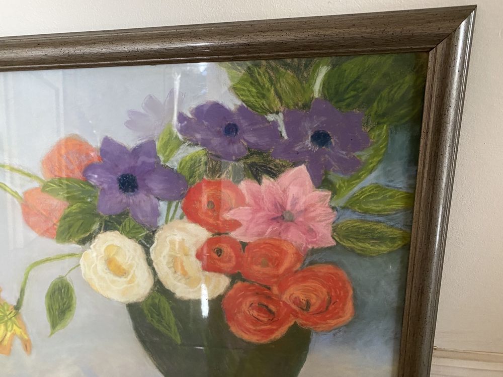 obraz kwiaty w wazonie