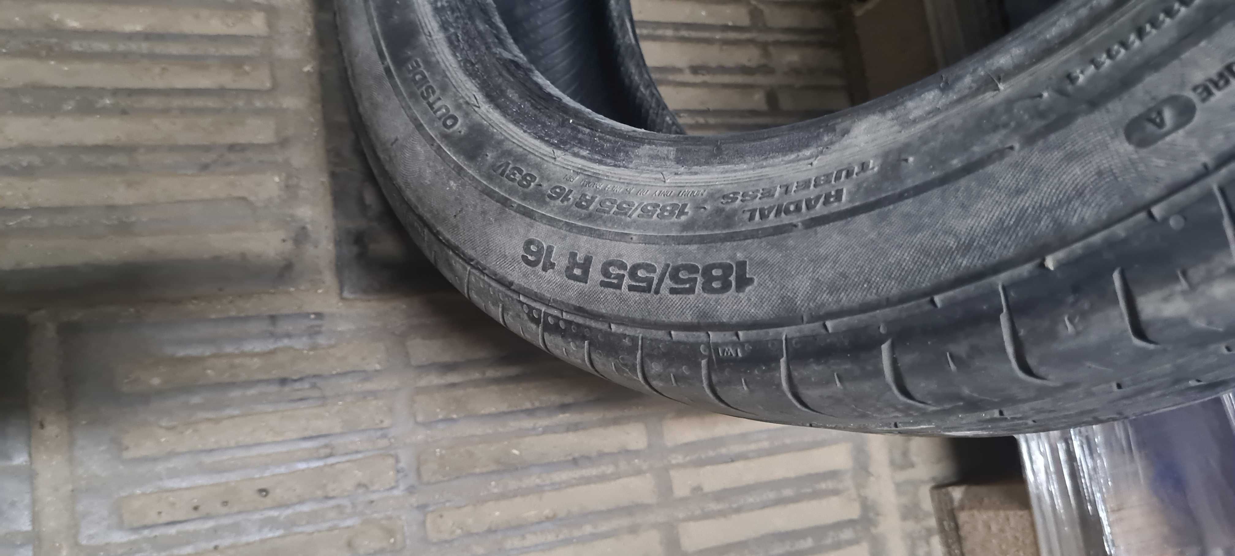 Продам  комплект летней резины CONTINENTAL-185/55R16