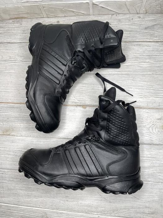 Ботинки кожаные adidas gsg-9.2 black тактические waterproof