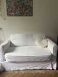 Biala kanapa sofa rozkladana ikea hagalund