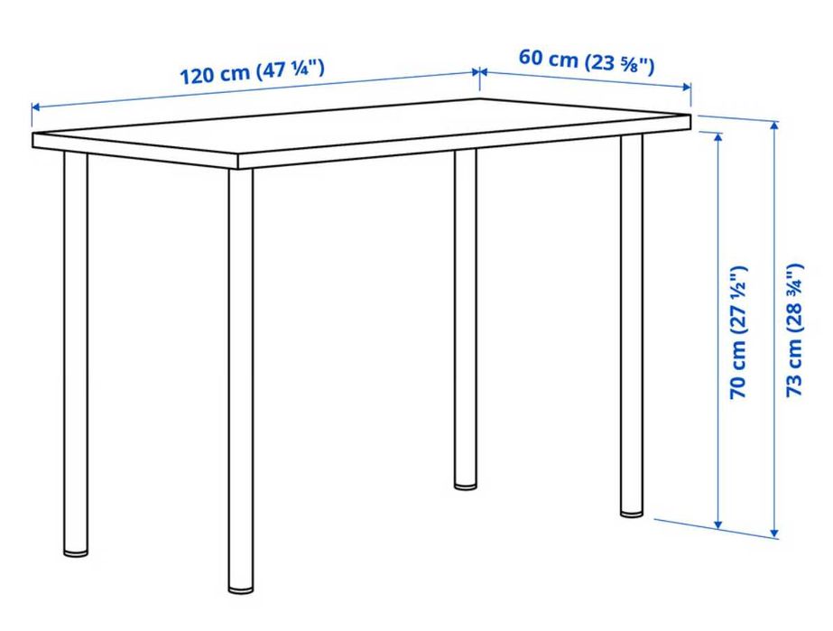 Secretária IKEA branca simples Lagkapten/ Adils