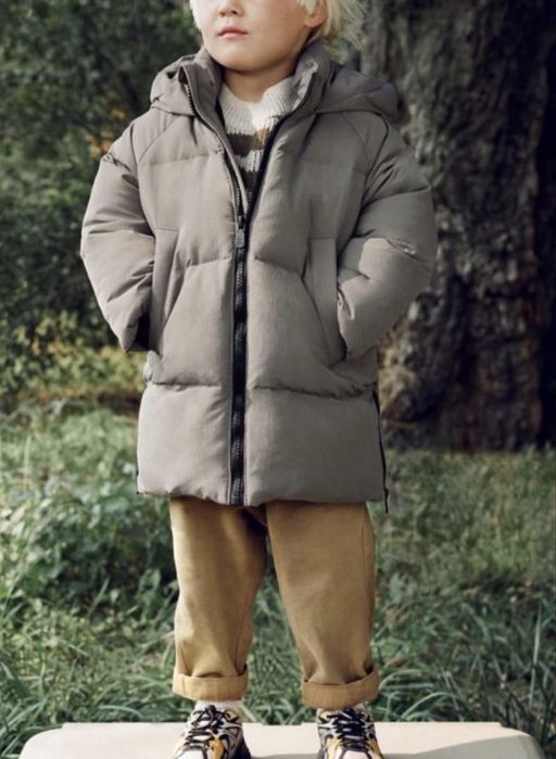 Дитяча зимова куртка zara пуховик пуфер водо-вітронепроникна