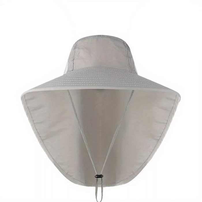 kapelusz przeciwsłoneczny wędkarski z klapką na szyje