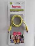 Kabel AUX audio typ jack 3.5 mm SLIM limonkowy