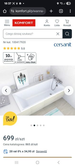 Wanna cersanit 70x170