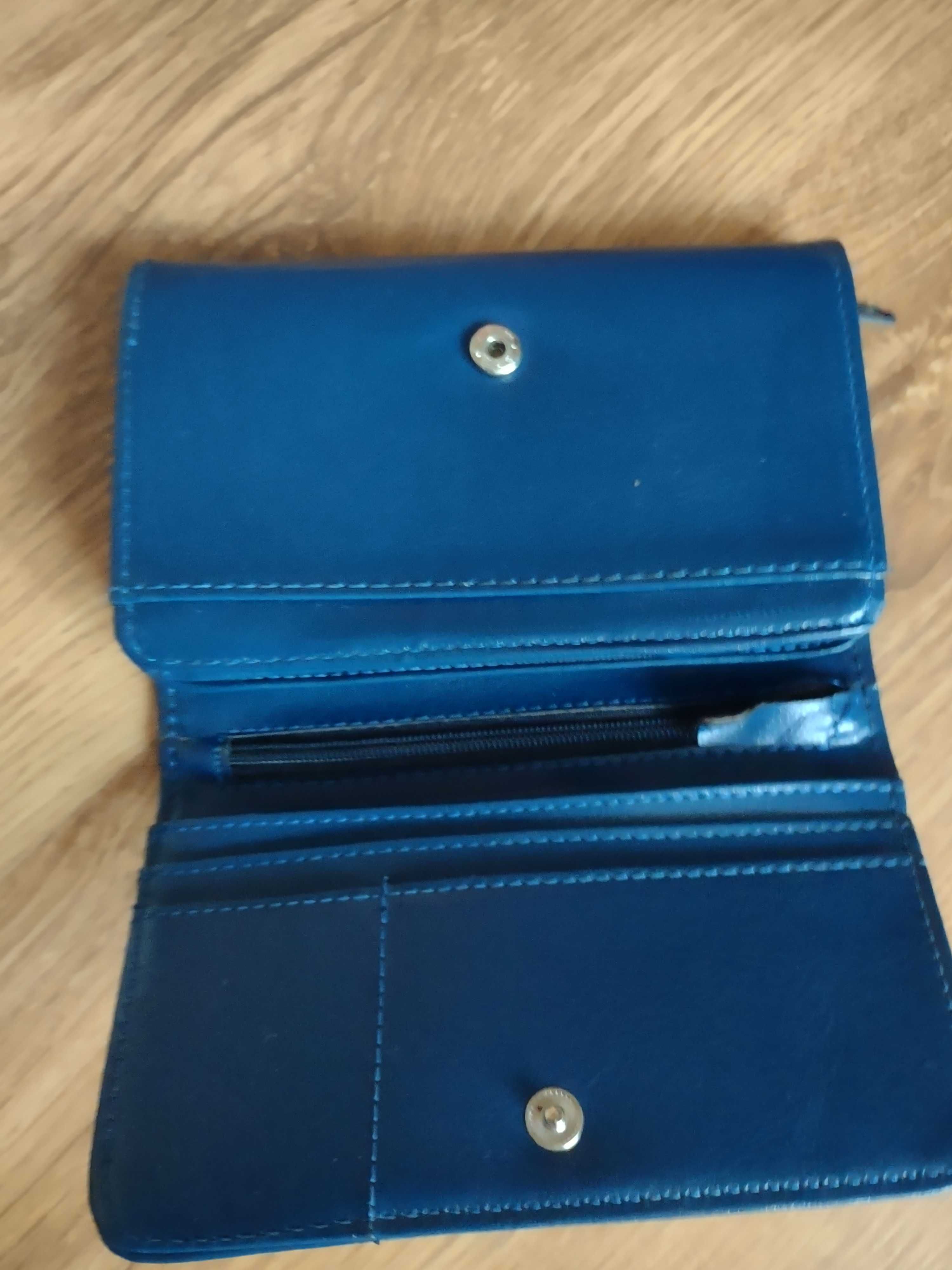 Niebieski portfel