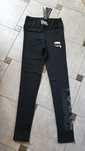 Karl ludzik czarne spodnie legginss bardzo wysoki stan cyrkonie logo S