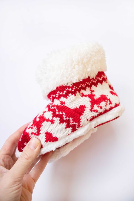 Капці домашні тапки новорічні святкові різдвяні дитячі 24 25 р 30 р 31