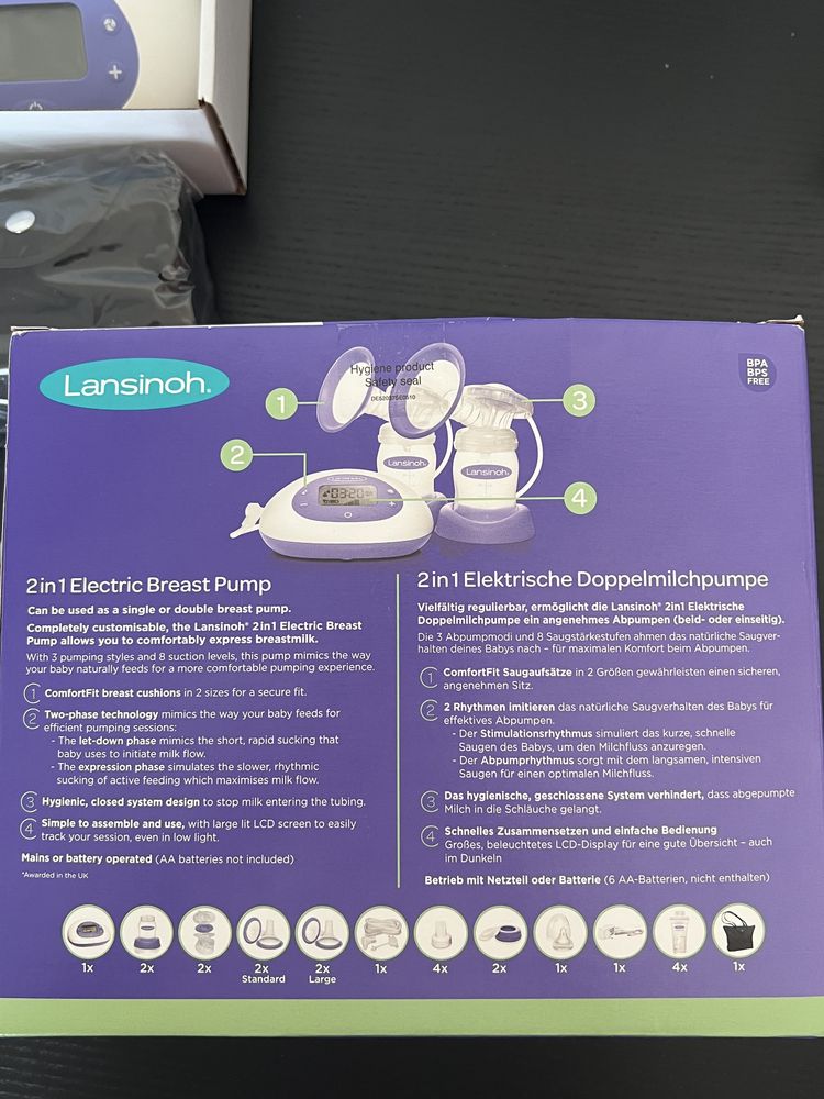 Laktator Lansinoh 2w 1