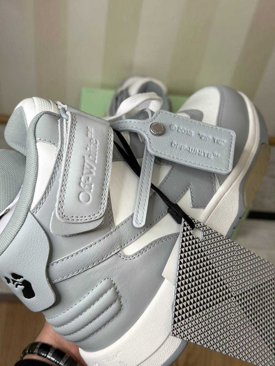 Off-White Out of office Mid Top Lea Grey/White 40,45