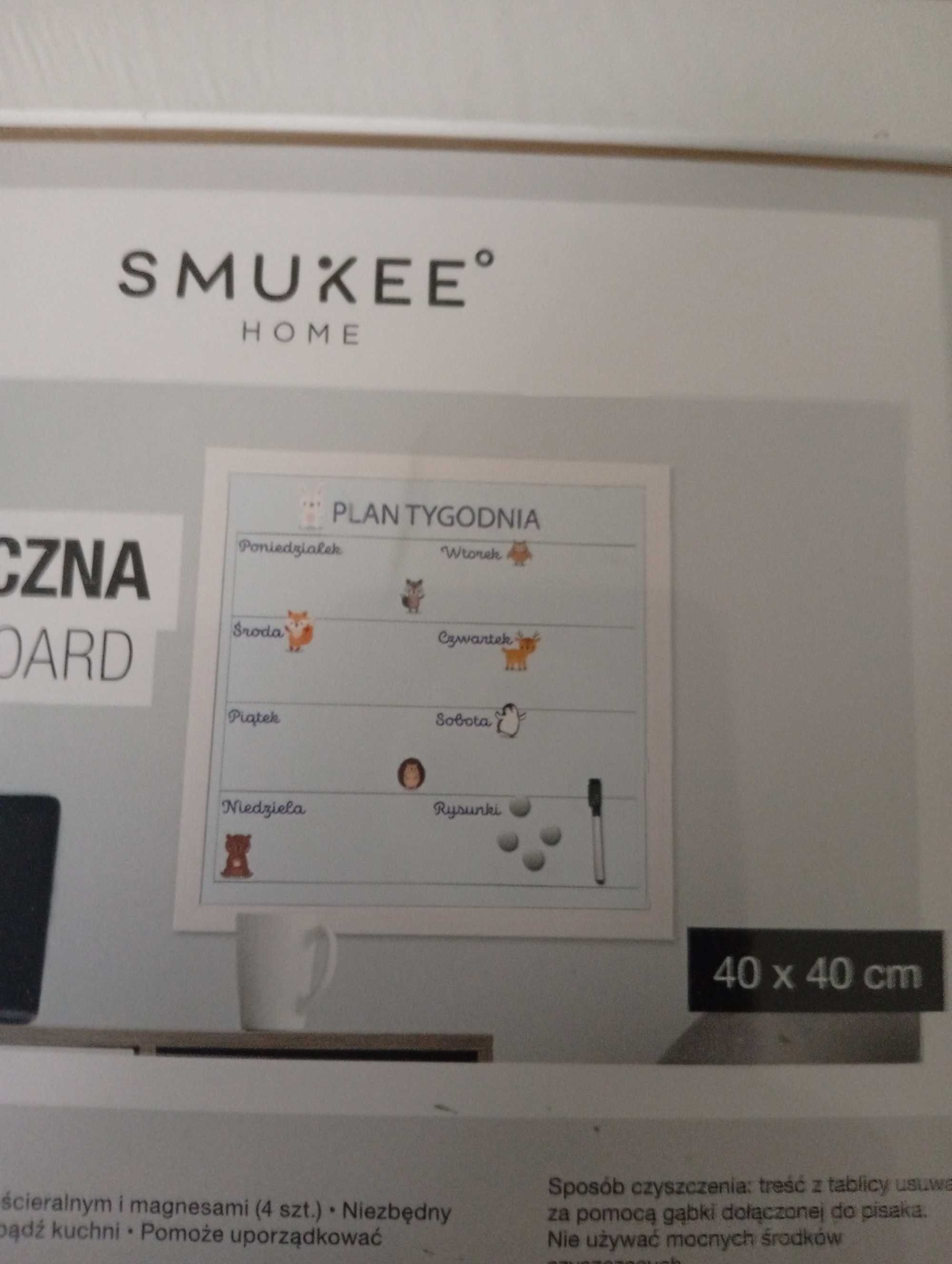 Smukee Tablica magnetyczna 40x40 cm plan planer tygodnia
