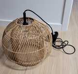 Lampa wiszaca,sufitowa rattanowa boho kery rustykalną, E27