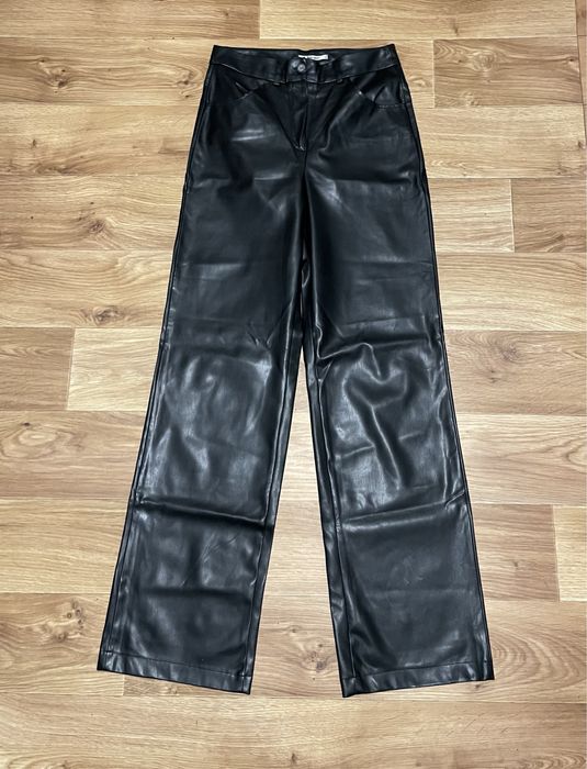 Шкіряні прямі штани