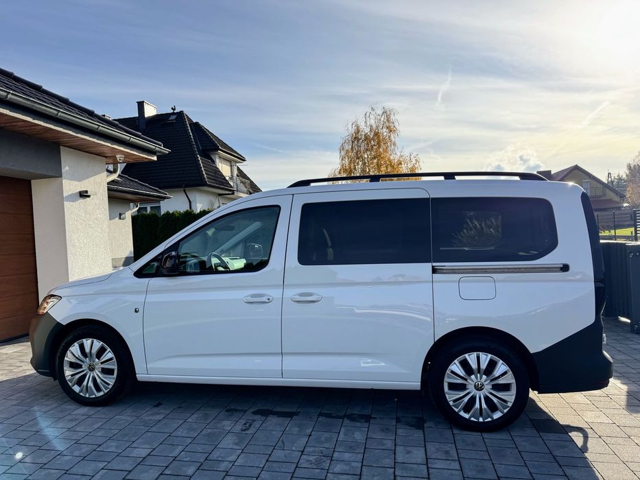 Volkswagen Caddy 122 kM, salon PL, bezwypadkowy, rej.2022r. ,hak,  serwis ASO, FV23%