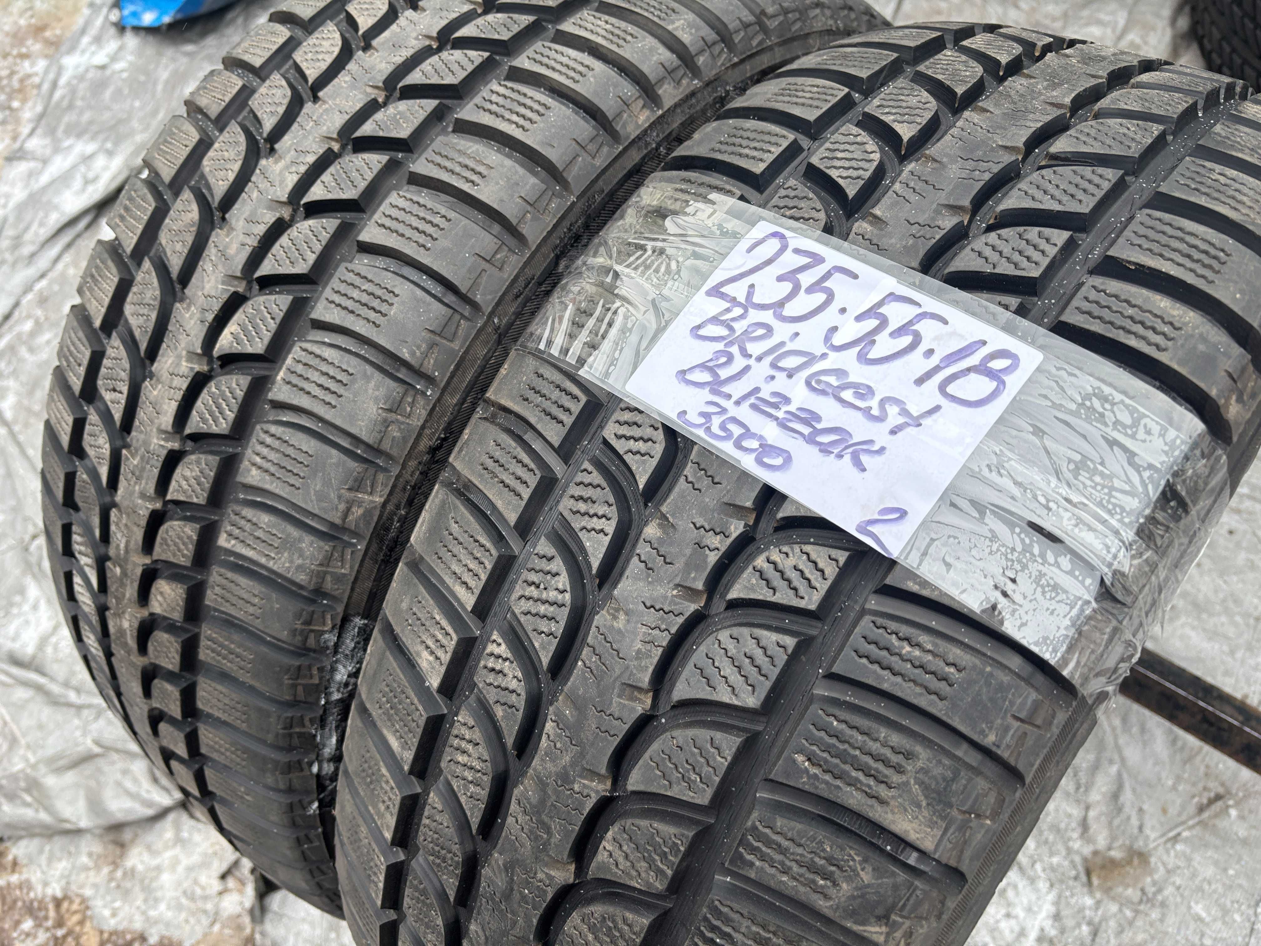 235-55-R18 BRIDGESTONE BLIZZAK 2штуки пара резины GERMANY
