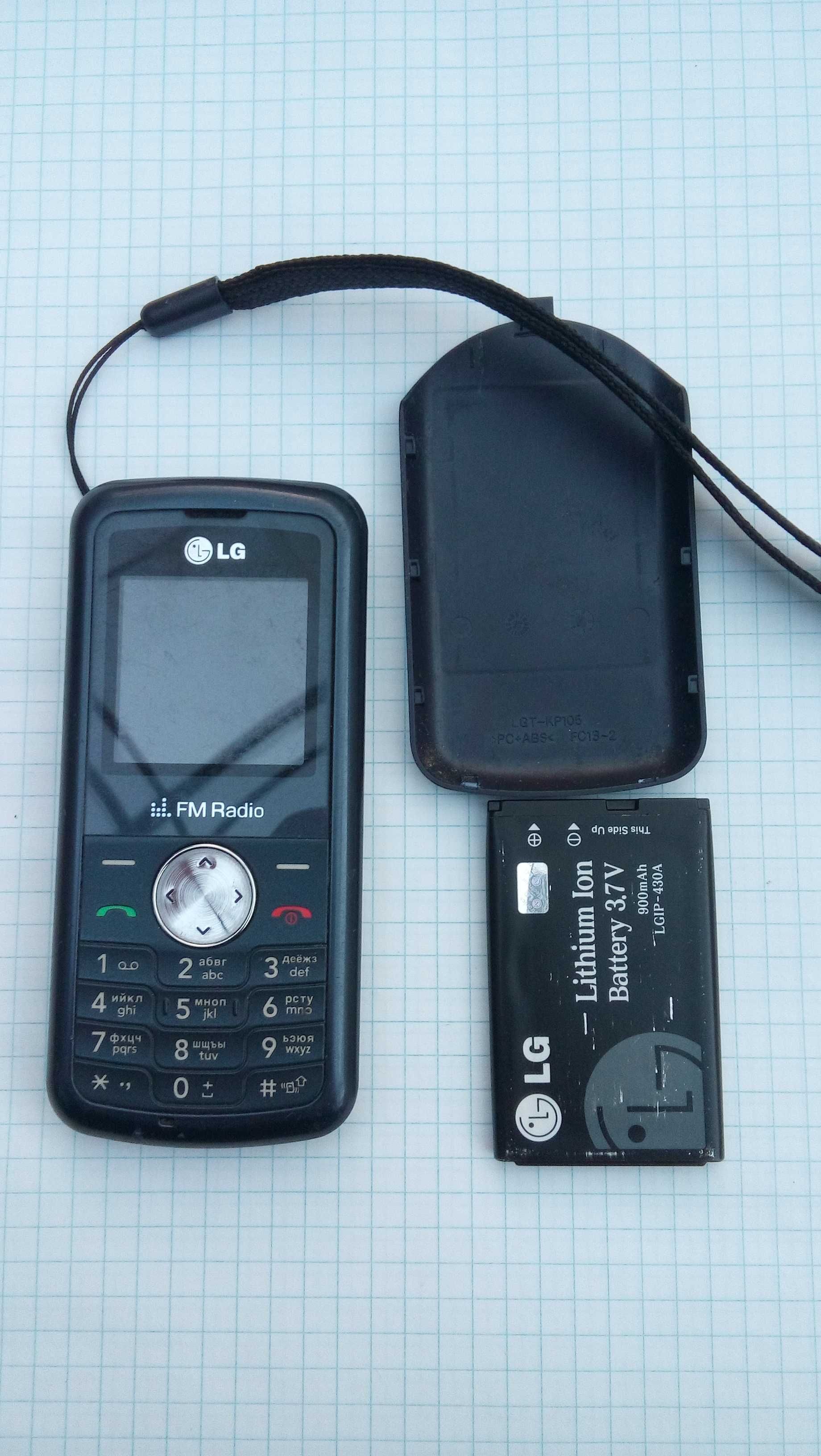 Мобильный телефон LG KP105 black blue б.у.Рабочий