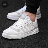 Мужские белые кроссовки кеды Adidas Forum low white [40-44]