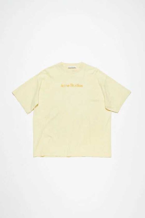 Футболка Acne Studios Blurred Logo T-Shirt Pale Yellow