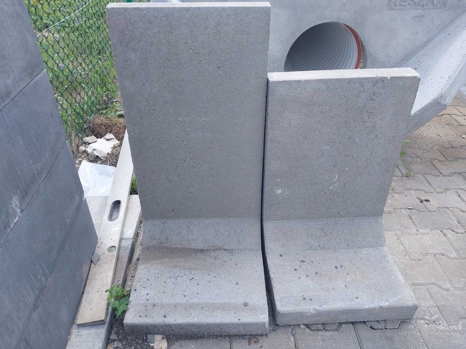 Mur oporowy L-ka , elki betonowe , L ściana , zapora betonowa , Elka