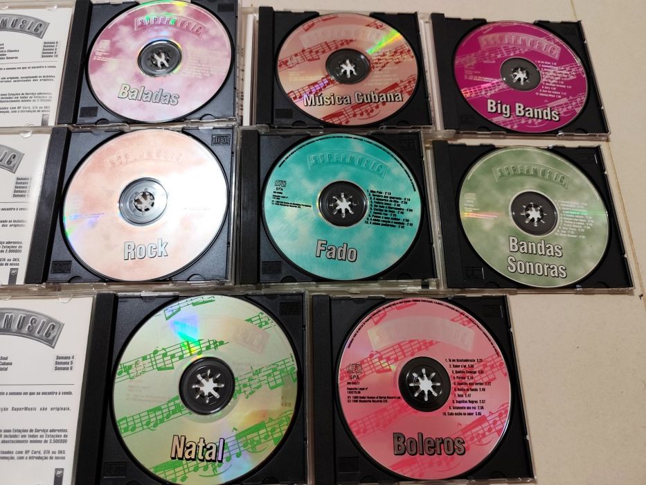 Lote de 8 CDs - Supermusic (Baladas / Rock / Fado)