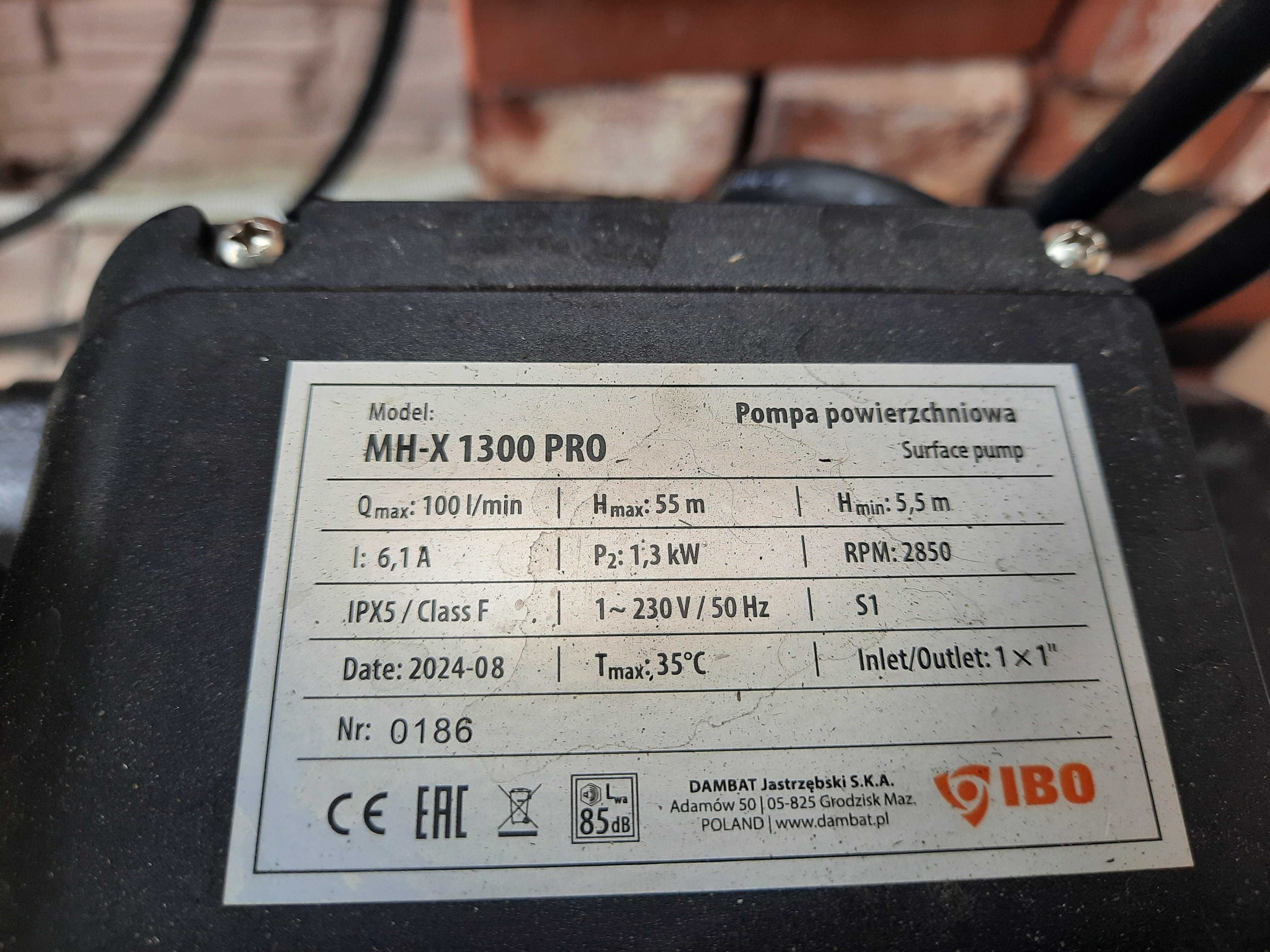 Sprzedam pompę hydrofor Ibo mh-x 1300 pro nowa.