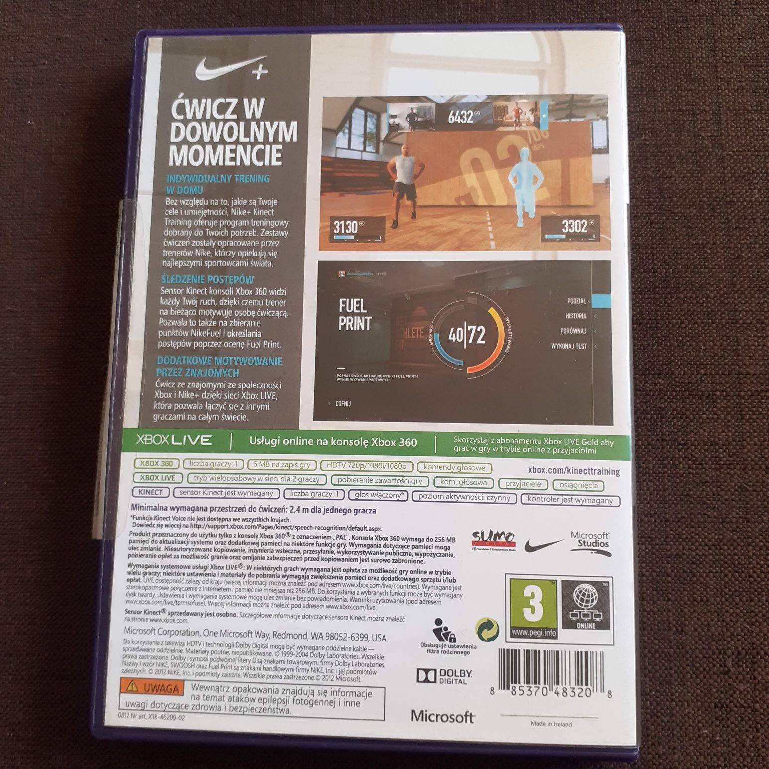Gra Nike + Kinect Training na xbox 360 PL!!!