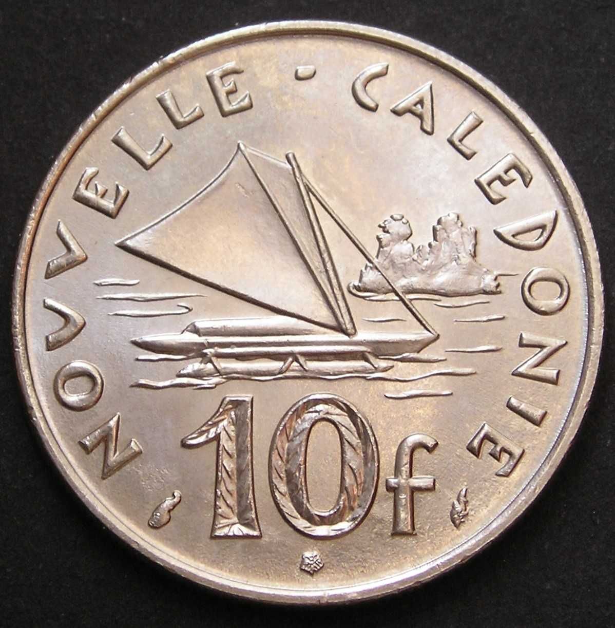 Nowa Kaledonia 10 franków 1977 - stan menniczy -