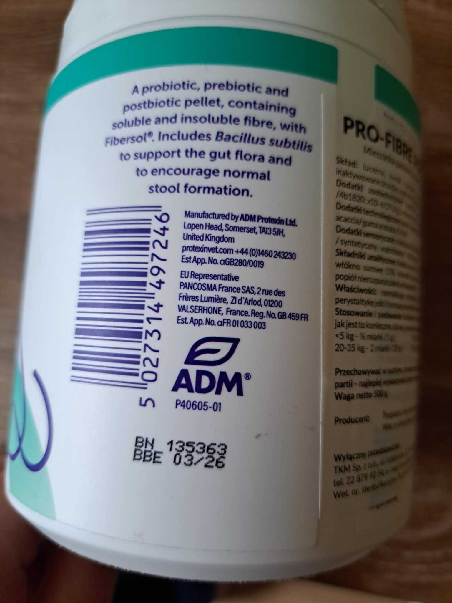 Protexin PRO-FIBRE psy i koty 500 g