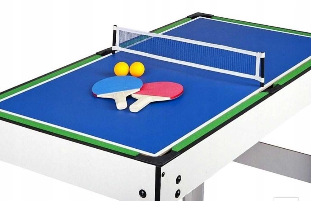 Stół 4w1 Piłkarżyki Pink Pong Bilard dla Dzieci